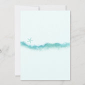 Tropical Island Brautparty Aqua and Fuchsia Einladung (Rückseite)