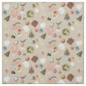 Tropical Island Christmas Watercolor Ditsy Stoff (Muster)