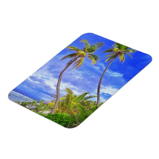 Tropical Island Coconut Palm Tree Dance Magnet (Linke Seite)