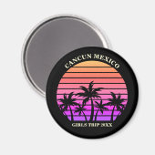 Tropical Island Custom Beach Palm Tree Girls Trip Magnet (Vorderseite/Rückseite)