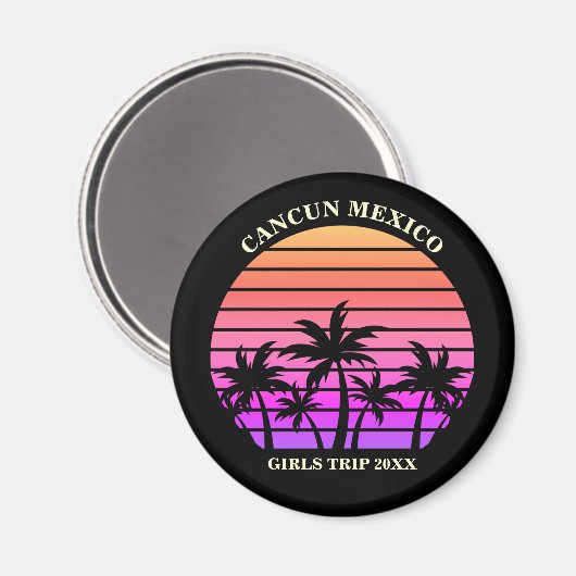 Tropical Island Custom Beach Palm Tree Girls Trip Magnet (Vorderseite/Rückseite)