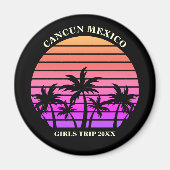 Tropical Island Custom Beach Palm Tree Girls Trip Magnet (Vorne)