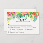Tropical Island Floral Wedding RSVP (Vorne/Hinten)
