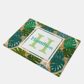 Tropical Island Foliage Personalisiert Fußmatte (Schrägansicht)