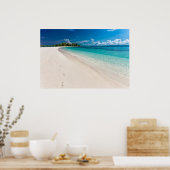 Tropical Island Footprints On The Sand   Poster (Küche)