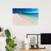 Tropical Island Footprints On The Sand   Poster (Heimbüro)