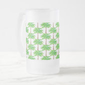 Tropical Island Green Palm Tree Mattglas Bierglas (Vorderseite Links)