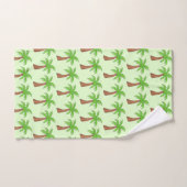 Tropical Island Green Palm Tree Palmtree Print Badhandtuch Set (Handtuch)