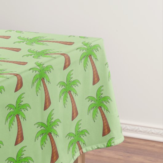 Tropical Island Green Palm Tree Palmtree Print Tischdecke (Beispiel)