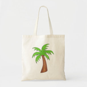 Tropical Island Green Palm Tree Tasche
