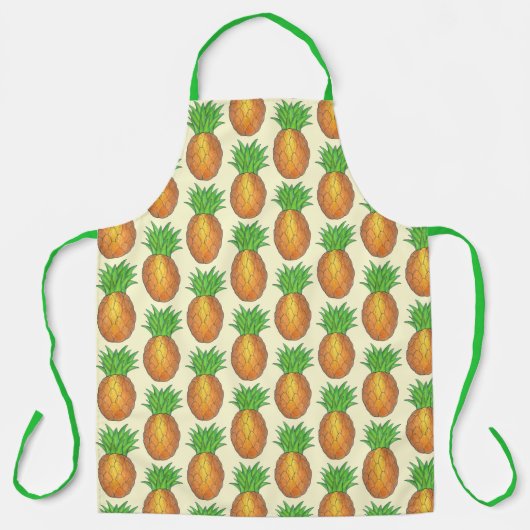 Tropical Island Hawaiian Ananas Obstdrucken Schürze (Vorderseite)