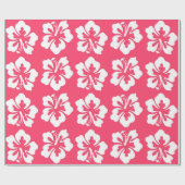 Tropical Island Hawaiian Hibiskus Flown Pink Geschenkpapier (Flach)