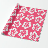 Tropical Island Hawaiian Hibiskus Flown Pink Geschenkpapier (Ungerollt)