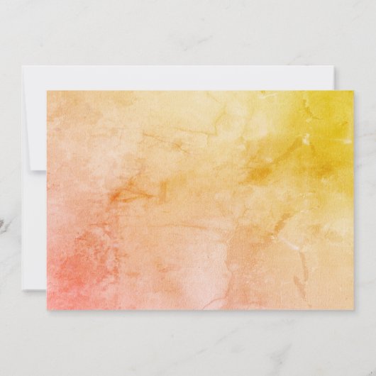 Tropical Island Hibiskus Hochzeit Einladung (Rückseite)