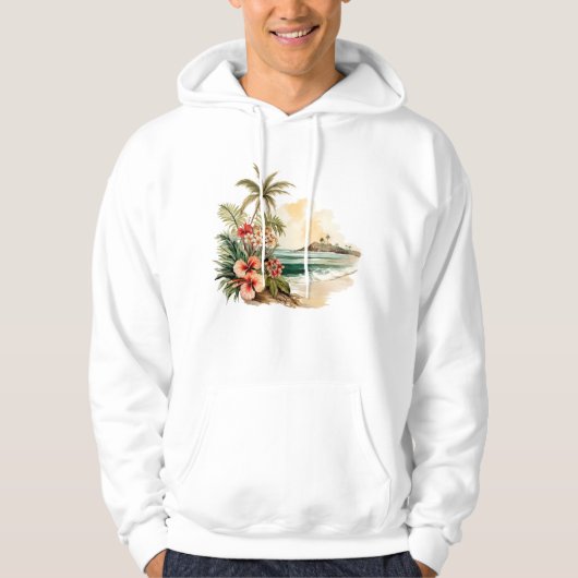 Tropical Island Hooded Sweatshirt (Vorderseite)