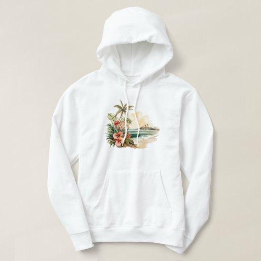 Tropical Island Hooded Sweatshirt (Design vorne)
