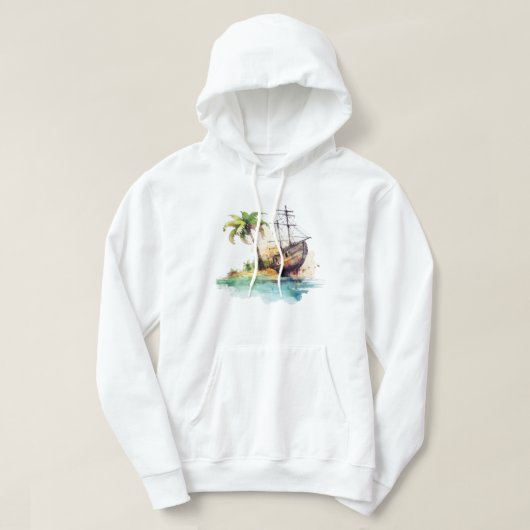 Tropical Island Hooded Sweatshirt (Design vorne)