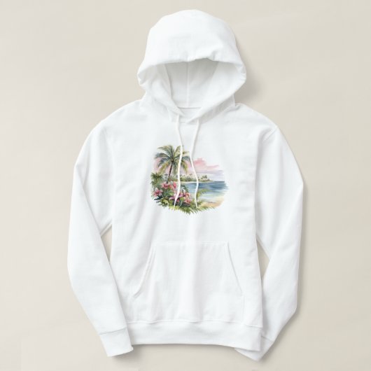 Tropical Island Hooded Sweatshirt (Design vorne)