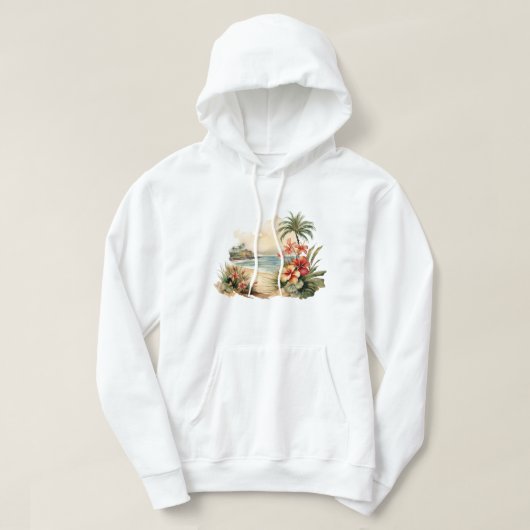 Tropical Island Hooded Sweatshirt (Design vorne)