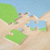 Tropical Island Hot Pink Flamingo Bird Animal Puzzle (Seite)