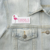 Tropical Island Hot Pink Flamingo Bird Beach Namensschild (Beispiel)