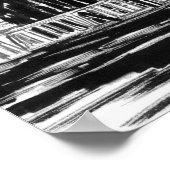 Tropical Island Huts Palm Trees Totem Poles Poster (Ecke)