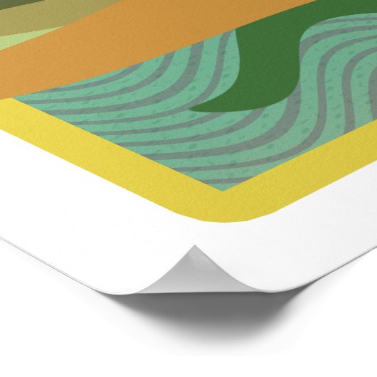 Tropical Island Illustration Poster (Ecke)