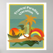Tropical Island Illustration Poster (Vorne)