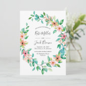 Tropical Island Luau Hochzeitsreise Einladung (Stehend Vorderseite)