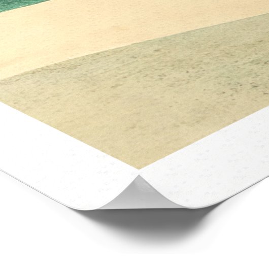 Tropical Island Oahu Poster (Ecke)