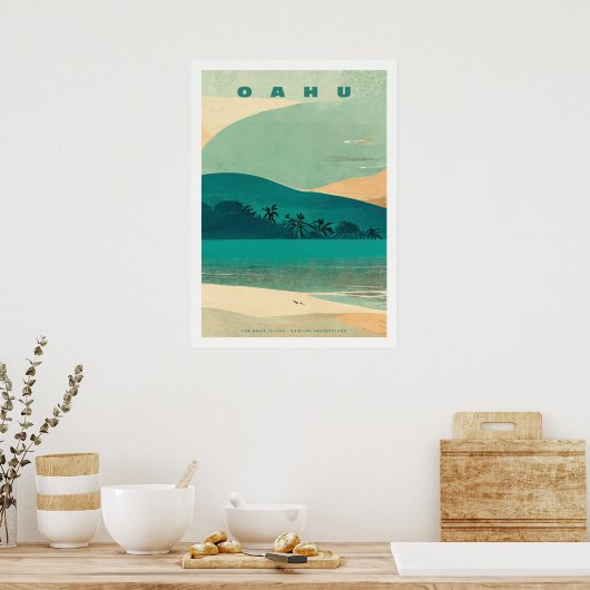Tropical Island Oahu Poster (Küche)