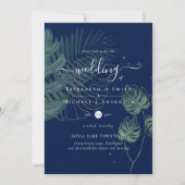 Tropical Island Palm Blätter Beach Wedding (Vorderseite)