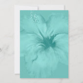 Tropical Island Palm Hibiskus Wedding Einladung (Rückseite)