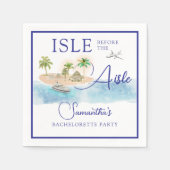 Tropical Island Palm Tree Destination Bachelorette Serviette (Vorderseite)