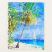 Tropical Island Palm Tree mit Sailboat Planer (Vorderseite)