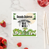 Tropical Island Palm Tree Sonnenuntergang Einladun Serviette (Beispiel)