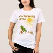 Tropical Island Palm Tree Spring Break Tri-Blend Shirt (Vorderseite)