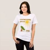 Tropical Island Palm Tree Spring Break Tri-Blend Shirt (Vorderseite voll)