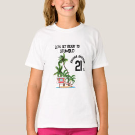 Tropical Island Palm Tree Sunset T-Shirt