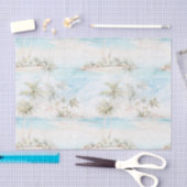 Tropical Island Palm Trees Beach  Seidenpapier (Handwerk)
