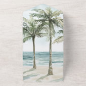 Tropical Island Palm Trees Ocean Beach Hochzeit All In One Einladung (Außenbereich)