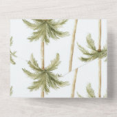 Tropical Island Palm Trees Wedding All In One Einladung (Rückseite)