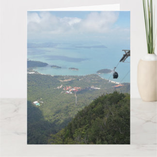 Tropical Island Panorama with Cable Car Karte
