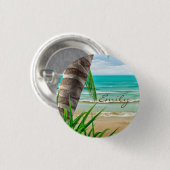 Tropical Island Paradise Beach Personalisiert Button (Vorne & Hinten)
