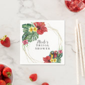 Tropical Island Paradise Birds Floral Botanical Serviette (Beispiel)