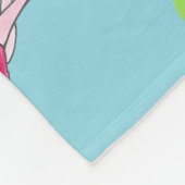 Tropical Island Paradise Green Pink Flamingo Bird Fleecedecke (Ecke)