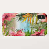 Tropical Island Paradise Hibiskus Blume Case-Mate iPhone Hülle (Rückseite (Horizontal))