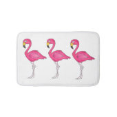 Tropical Island Paradise Hot Pink Flamingo Bird Badematte (Vorderseite)
