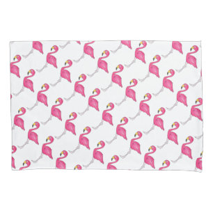 Tropical Island Paradise Hot Pink Flamingo Bird Kissenbezug