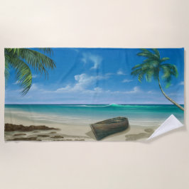 Tropical Island Paradise Sandy Beach Strandtuch